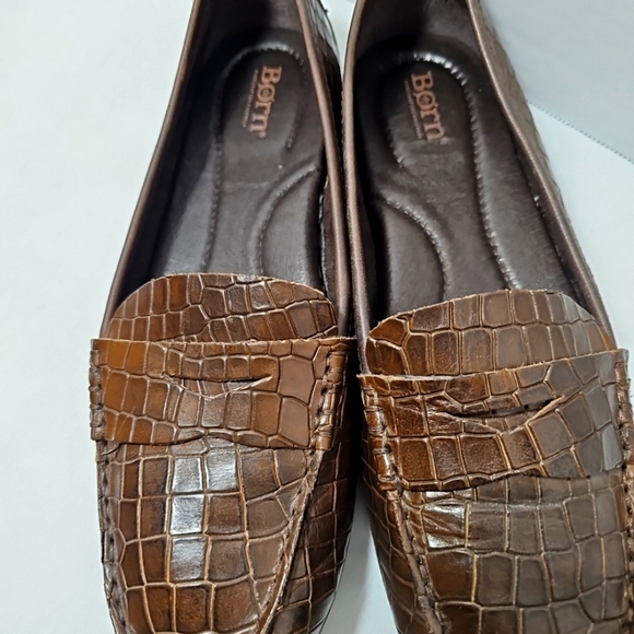 Born Shoes - Born Womens Leather Loafers Size 9.5 M Color Brown flats cushioned shoes casual
